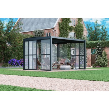 copy of Ścianka żaluzjowa panel do pergoli Kea - biała GRINDI IN THE GARDEN - 11