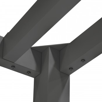 copy of Pergola leżak ogrodowy z zadaszeniem - Werula I - 195x195x195 szara GRINDI IN THE GARDEN - 7