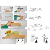 copy of Półka ścienna samowisząca 23cm - Hylly Velano - 5