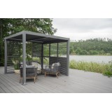 Posuvný žaluziový panel - zástěna pro pergolu Kea - šedý GRINDI - 2