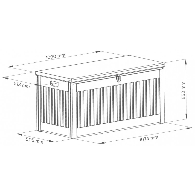 copy of Skrzynia ogrodowa z siedziskiem - Cygnus 270l Grindi - 5