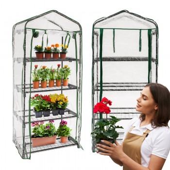 copy of Szklarnia ogrodowa Crocus II 70x50x158 - 4-półkowa GRINDI IN THE GARDEN - 1