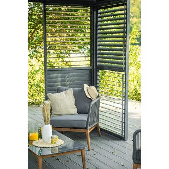 copy of Ścianka żaluzjowa panel do pergoli Kea - biała GRINDI IN THE GARDEN - 1