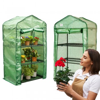 copy of Szklarnia ogrodowa Crocus II 70x50x158 - 4-półkowa GRINDI IN THE GARDEN - 1