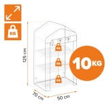 copy of Szklarnia ogrodowa Crocus II 70x50x158 - 4-półkowa GRINDI IN THE GARDEN - 4