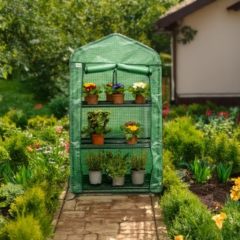 copy of Szklarnia ogrodowa Crocus II 70x50x158 - 4-półkowa GRINDI IN THE GARDEN - 5