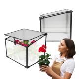 Zahradní mini skleník z polykarbonátu - černý - MAGNOLIA I - 60x51x51 GRINDI - 1