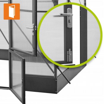 Polykarbonátový zahradní skleník - černý - Lilium I - 190x244cm GRINDI - 7