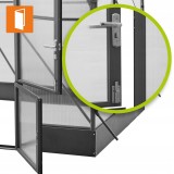 Polykarbonátový zahradní skleník - černý - Lilium I - 190x244cm GRINDI - 7