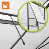 Polykarbonátový zahradní skleník - černý - Lilium I - 190x244cm GRINDI - 8