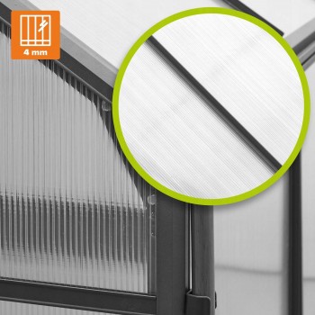 Polykarbonátový zahradní skleník - černý - Lilium I - 190x244cm GRINDI - 6