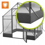 Polykarbonátový zahradní skleník - černý - Lilium I - 190x244cm GRINDI - 5