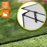 Zahradní mini skleník z polykarbonátu - černý - MAGNOLIA III - 180x51x51 GRINDI - 6