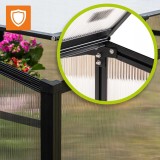 Zahradní mini skleník z polykarbonátu - černý - MAGNOLIA IV - 100x100x48 GRINDI - 6