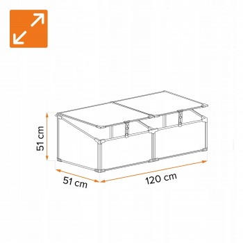 Zahradní mini skleník z polykarbonátu - MAGNOLIA II - 120x51x51 GRINDI IN THE GARDEN - 2