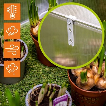 Zahradní mini skleník z polykarbonátu - MAGNOLIA III - 180x51x51 GRINDI IN THE GARDEN - 7