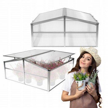 Zahradní mini skleník z polykarbonátu - MAGNOLIA IV - 100x100x48 GRINDI - 1