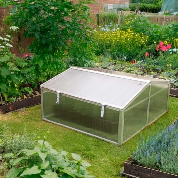 Zahradní mini skleník z polykarbonátu - MAGNOLIA IV - 100x100x48 GRINDI - 4