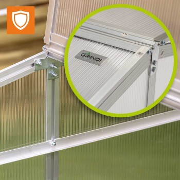 Zahradní mini skleník z polykarbonátu - MAGNOLIA IV - 100x100x48 GRINDI - 5