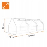 Mini fóliovník - tunel - transparentní - Clivia I - 270x90 GRINDI IN THE GARDEN - 2