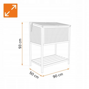 Mini dřevěný skleník - Abelia - 90x50x93 GRINDI IN THE GARDEN - 2