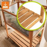 Mini dřevěný skleník - Abelia - 90x50x93 GRINDI IN THE GARDEN - 9