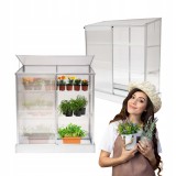 Zahradní skleník ke stěně z polykarbonátu - Hosta - 130x58x140 GRINDI IN THE GARDEN - 1