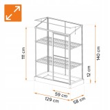 Zahradní skleník ke stěně z polykarbonátu - Hosta - 130x58x140 GRINDI IN THE GARDEN - 2