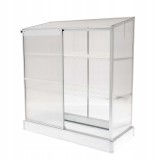 Zahradní skleník ke stěně z polykarbonátu - Hosta - 130x58x140 GRINDI IN THE GARDEN - 3