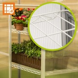 Zahradní skleník ke stěně z polykarbonátu - Hosta - 130x58x140 GRINDI IN THE GARDEN - 9