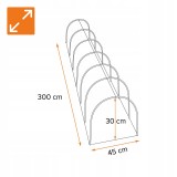 Mini fóliovník - tunel - transparentní - Adiago 45x30 GRINDI IN THE GARDEN - 4