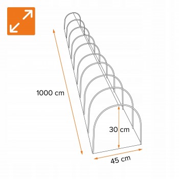 Mini fóliovník - tunel - transparentní - Adiago 45x30 GRINDI IN THE GARDEN - 7