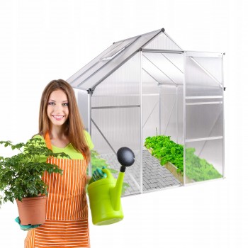 Polykarbonátový zahradní skleník - Viola I - 2x2m GRINDI IN THE GARDEN - 1