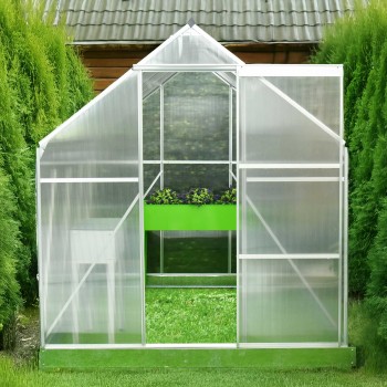 Polykarbonátový zahradní skleník - Viola I - 2x2m GRINDI IN THE GARDEN - 5