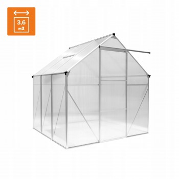 Polykarbonátový zahradní skleník - Viola I - 2x2m GRINDI IN THE GARDEN - 6