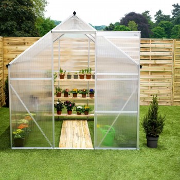 Polykarbonátový zahradní skleník - Viola I - 2x2m GRINDI IN THE GARDEN - 10