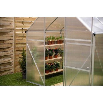 Polykarbonátový zahradní skleník - Viola I - 2x2m GRINDI IN THE GARDEN - 11