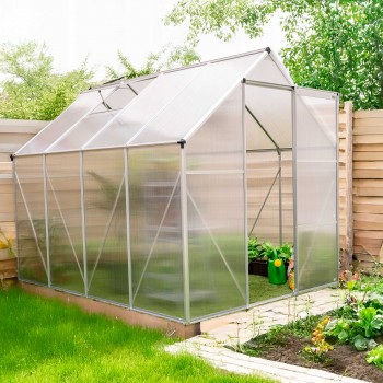 Polykarbonátový zahradní skleník - Viola II - 2,5x2m GRINDI IN THE GARDEN - 10