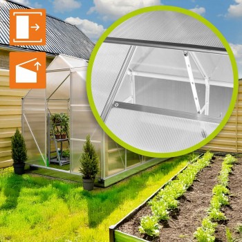 Polykarbonátový zahradní skleník - Viola III - 3x2m GRINDI IN THE GARDEN - 8