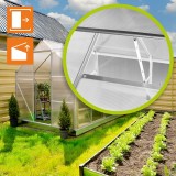 Polykarbonátový zahradní skleník - Viola III - 3x2m GRINDI IN THE GARDEN - 8