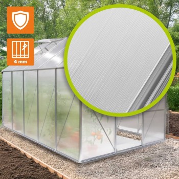 Polykarbonátový zahradní skleník - Viola III - 3x2m GRINDI IN THE GARDEN - 10