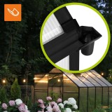 Polykarbonátový zahradní skleník - černý - Viola IV - 3x2m GRINDI - 12