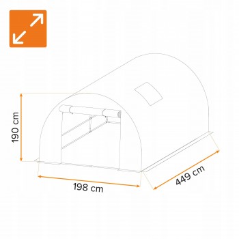 Zahradní fóliovník - tunel - Iris II - 2x4,5m GRINDI IN THE GARDEN - 4