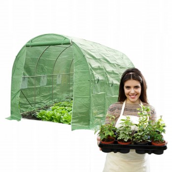 Zahradní fóliovník - tunel - zelený - Oxalis II - 4x2m GRINDI - 1