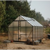 Polykarbonátový zahradní skleník - černý - Verbena I - 3,7x2,4m GRINDI - 3