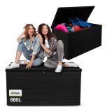 Zahradní box Padda - 680 litrů - černá GRINDI IN THE GARDEN - 1