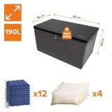 Zahradní box Morus - 190 litrů - tmavě šedá GRINDI IN THE GARDEN - 3