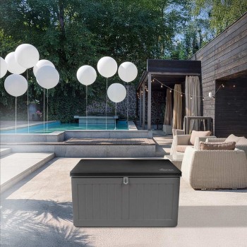 Zahradní box Morus - 190 litrů - tmavě šedá GRINDI IN THE GARDEN - 11