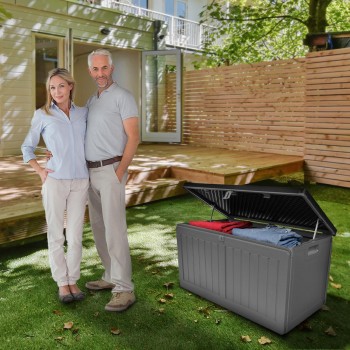 Zahradní box Morus - 190 litrů - tmavě šedá GRINDI IN THE GARDEN - 14