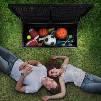 Zahradní box Cygnus - 270 litrů - tmavě šedá GRINDI IN THE GARDEN - 9